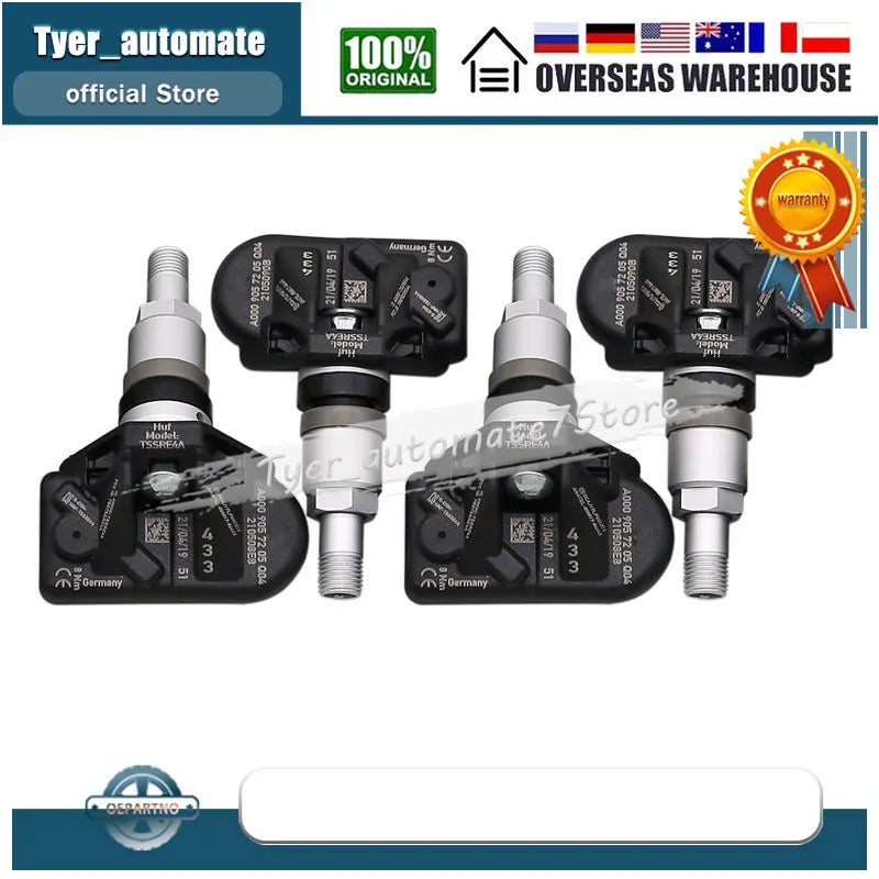 For 2019-2020 Mercedes Benz Sprinter 1500 2500 4Pcs TPMS Tire Pressure Sensor 433Mhz A0009057205