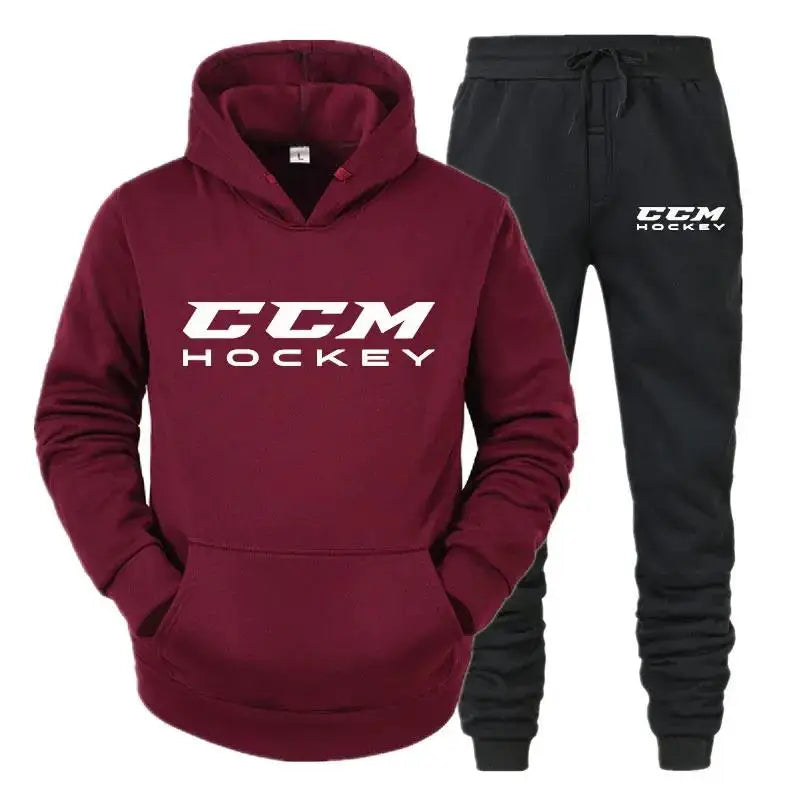 Autumn and winter men's sportswear set  high-quality casual sportswear  hooded sweatshirt