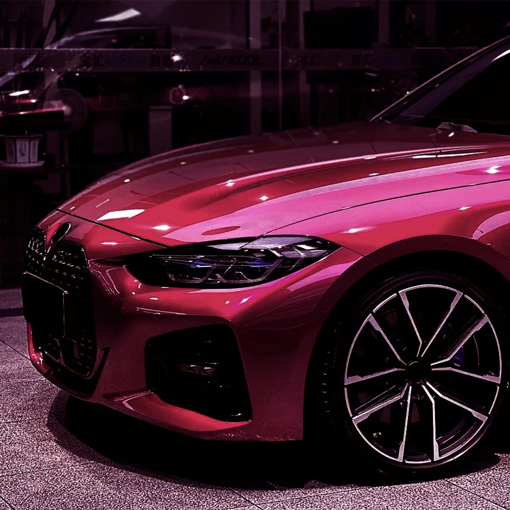 Car Sticker Ultra Gloss Ruby Purple Wrapping Film PET Decals Vehicle Body Self Adhesive Sticker Car Accessories Decoration