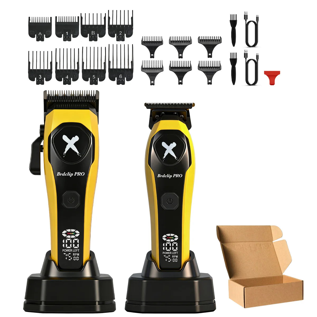 BRDCLIP Professional 7500RPM Barber Hair Clipper Set DLC Blade Base Charger 2-Speed Hair Trimmer Salon Use for Men Shaver