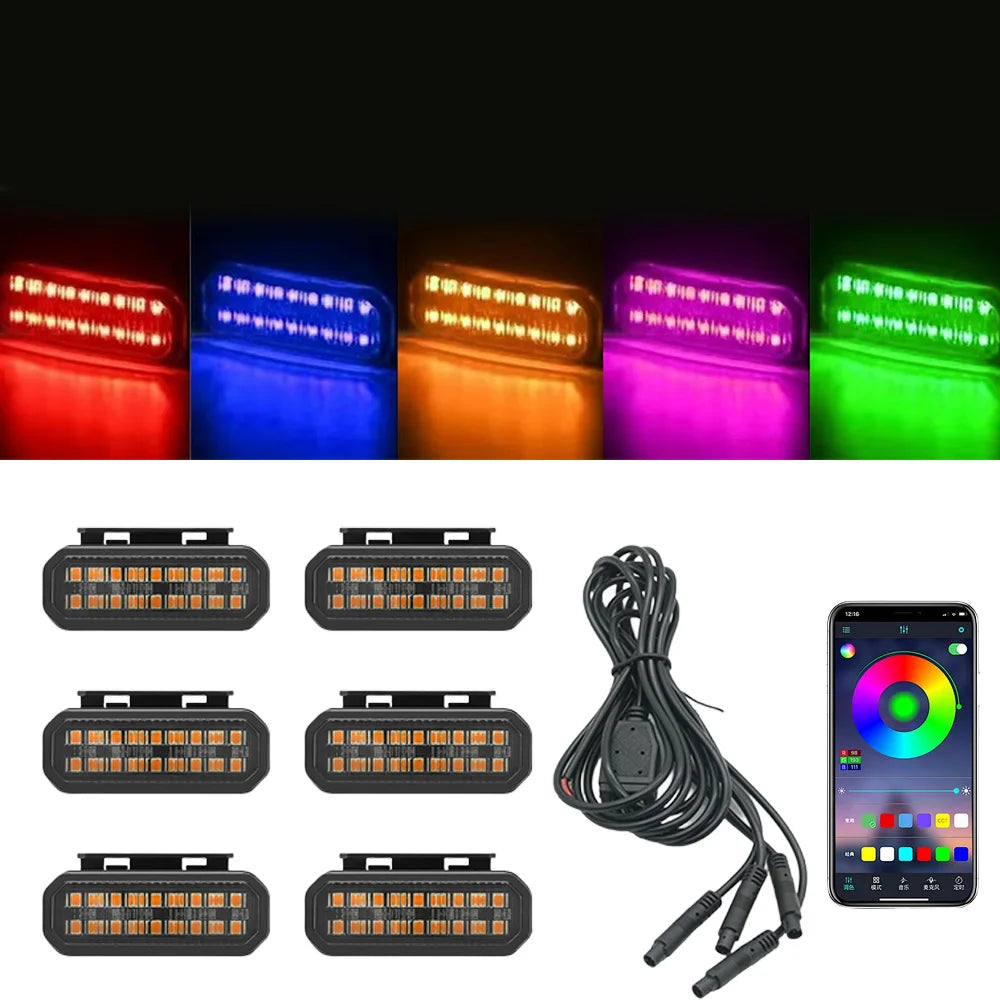 FOR TOYOTA HILUX LED Car Lights Front Grille LED Light Safety Warning Light Harness  Car Accessories LED Signal Lamps