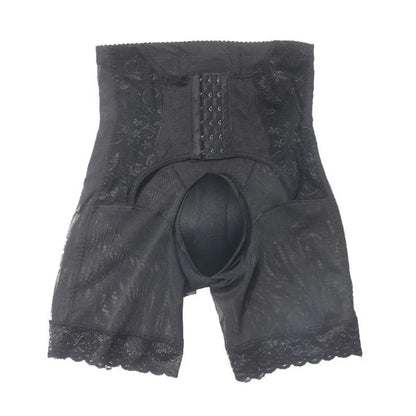 Men's Shapers Lace Button-Up Waist-Lifting Hip-Lifting See Through Panties Bulge Cup Boxers Shorts Lingerie Man Underwear
