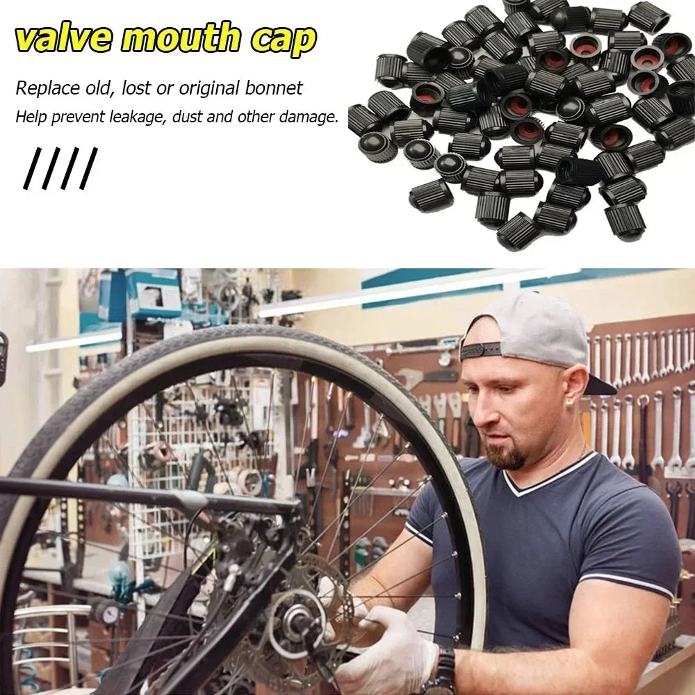 4-1000Pcs Car Tire Valve Caps High Quality Truck Motorcycle MTB Road Bicycle Tyre Rim Valve Stem Plastic Covers Car Accessories