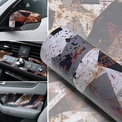 Camouflage Film Wrap Foil Car Sticker Motorcycle Stickers Vintage Rust Effect Vinyl Wrap Black Supplies Car Body Films Adhesive
