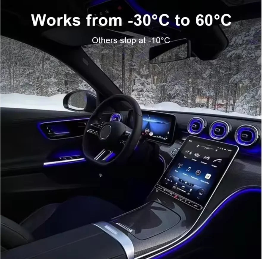 Car Ambient Light For Mercedes Benz C Class W205 W206 W253 Air Vent LED RGB Car Interior Atmosphere Light Interior Upgrade Kit
