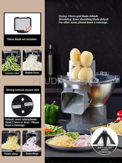 M1 Commercial Electric Vegetable Dicer Multifunctional Food Processor Compact Chives Scallion Slicer for Kitchen Restaurant Home