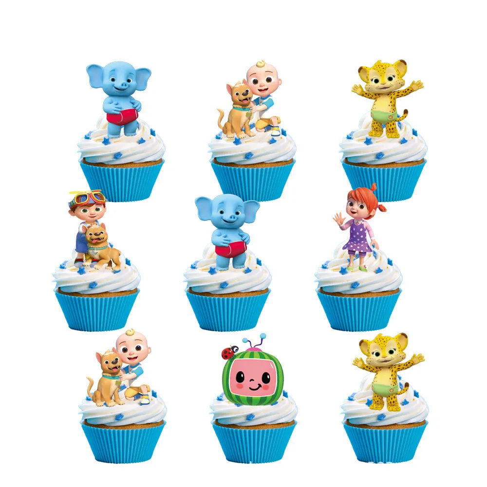 Cocomelon Birthday Party Decoration Tableware Set Birthday Cup Plate Napkin Tablecloth Cake Topper Balloon Party Favors Gifts