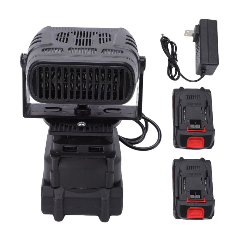 50W Car Heater 360 Rotation Quiet Anti Tip Over Defogger For Electric Tricycle Construction Site Outdoor