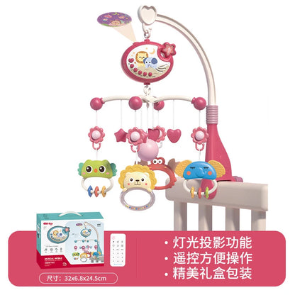 Musical Baby Crib Mobile with Lights Music Projection for Infants Remote Control Crib Toys for Newborn Baby Mobile for Cribs