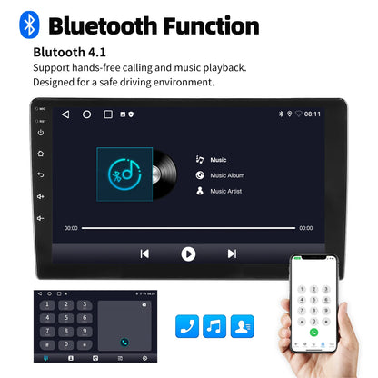 ESSGOO 9Inch 2 DIN Car Stereo Radio Wirless Carplay Android Auto Car Stereo Bluetooth 64G GPS Navigation RDS WiFi USB FM DAB+CAM
