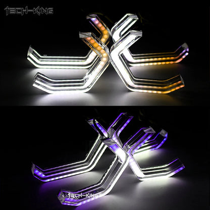 Car headlight Angel Eye F01 F02 F03 F04 RGB dynamic light LED side cover decorative light ring white light Yellow light RGBW