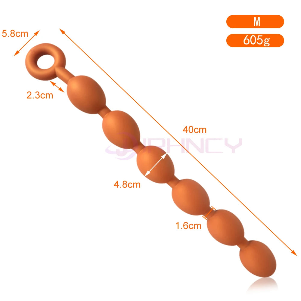 Huge Anal Plug 9cm Anal Beads 100% Liquid Silicone Soft Anal Balls Big Buttplug Prostate Massager Adult Sex Toys For Men