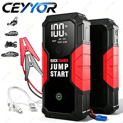 CEYYOR New 12V Jump Starter Car Battery Starting Device,Professional Booster Jump Starter for 8.0L Petrol 7.0L Diesel Car 점프스타터