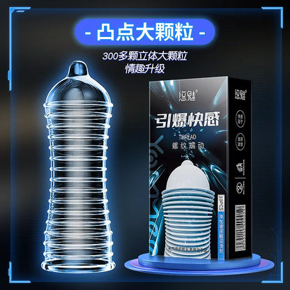 0.01 Ultra Thin Condoms For Men Long Sex Ejaculation Delay Rubber Condom Vaginal Massage Penis Sleeve Sex Toys For Adults 18