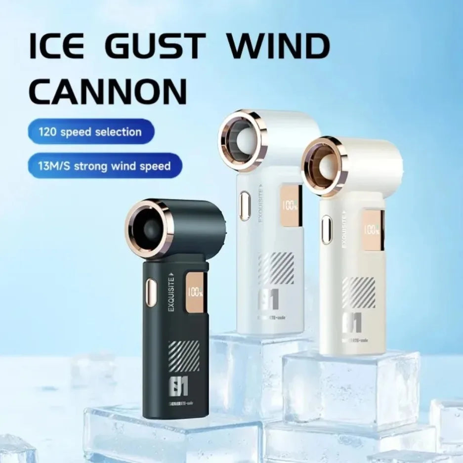 3600mah Mini Handheld Turbo Cooling Fan High-speed Cold Air SB Rechargeable Cold Compress Fan Foldable Portables Desktop Fan