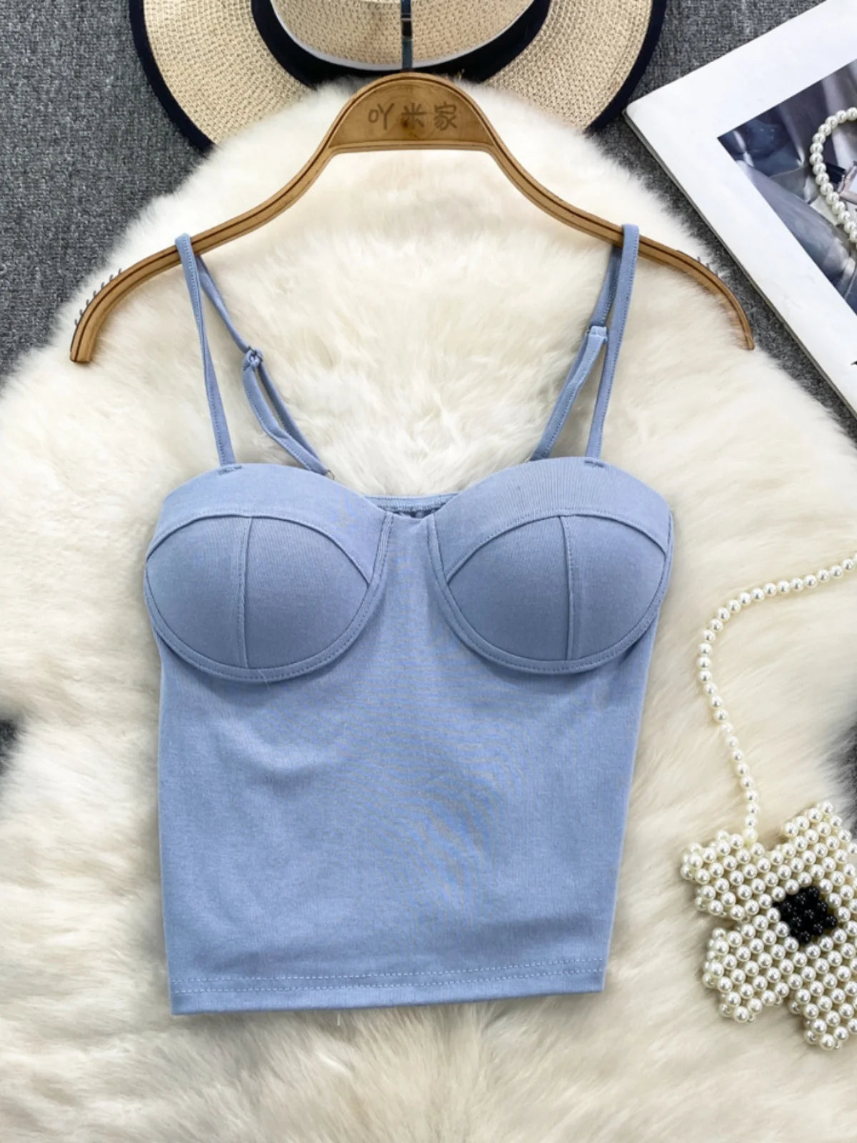 Sexy Fashion Design Camisole Tank Top Women Slim Fit Outerwear Spicy Base Shirt Sexy Backless Vest Short Straight Cut Bodycon