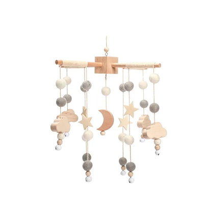 Mobile Wooden Bell Baby Toys 0-12 Months Rattle Toys Bed Newborn Crib mobile With Music Box Bed Bell Hanging Toys Crib Bracket