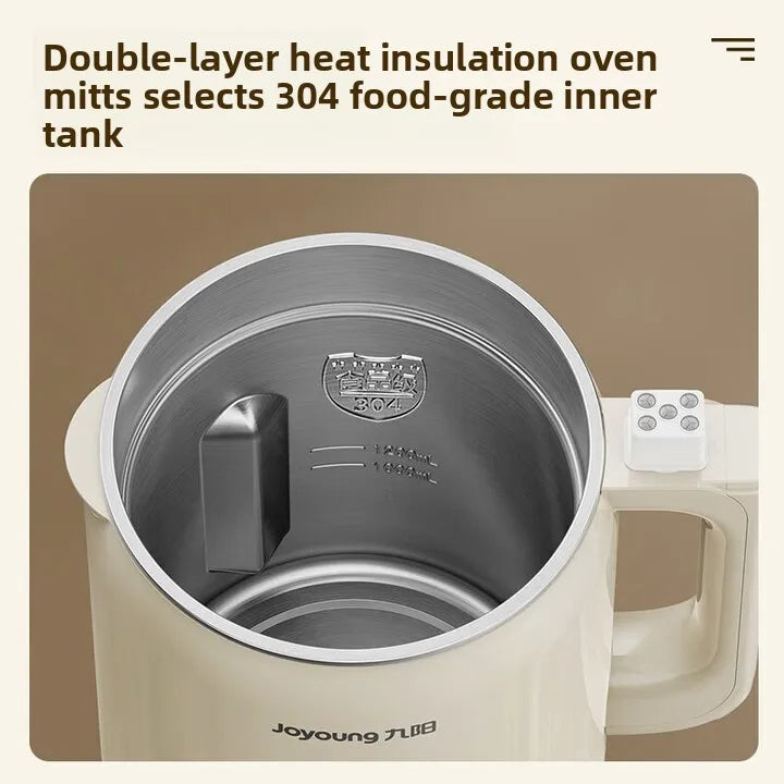 1.2L Automatic Soy Milk Maker with Break Wall Feature for Home Use, Family Capacity of 3-4 People, Delicate and Filter-free 220V