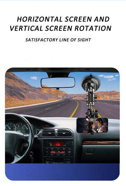 Car Phone Mount Video Recording Universal Magic Arm Suction Car Phone Holder Mount Windshield Window Glass Vlog Shooting