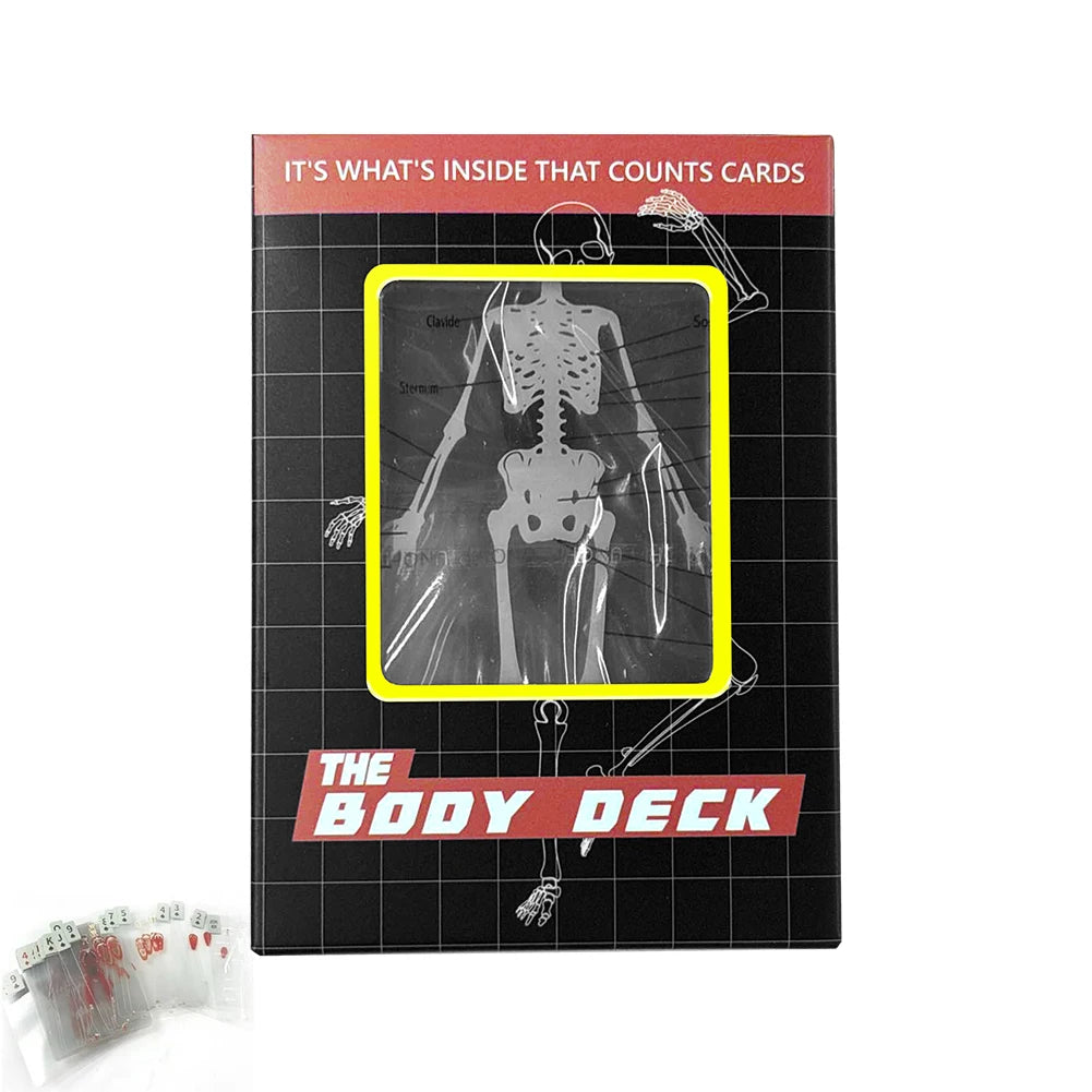 The Body Deck Skeleton Playing Cards Multifunctional Transparent Anatomy Poker Cards Skeletons X-Ray Designs Educational Gift