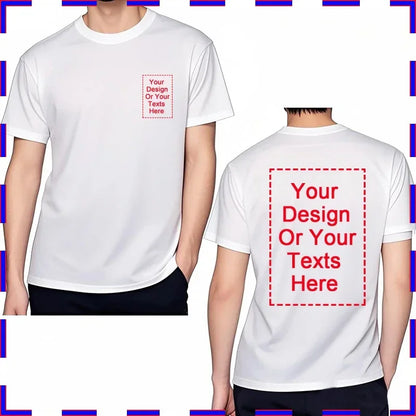 Personalized Men T-Shirt Your Design Here Black Cotton Summer Top Fashion Birthday Present Your Design Here High Quality Tees