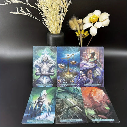 Mermaid Tarot Card Deck，With Beginner's Guide，High Quality Fortune Telling Oracle Cards，Board Games for Party Entertainment and