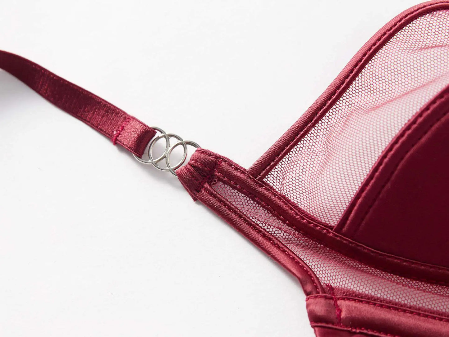 Women Stylish Summer Lingerie Set Satin Soft Wire Bra Push Up Support Anti Sagging Uplifting Minimizing Comfort Daily Wear
