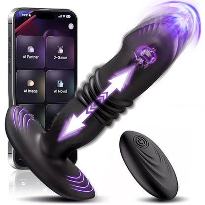 Male Sex Toys Anal Vibrator for Men Prostate Massager Gay Anal Plug Adult Toys Butt Plug for Men Remote 7 Wiggling Vibrating