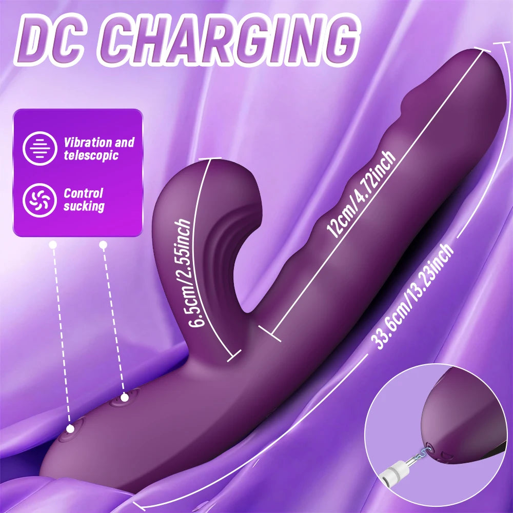 Clit Sucker Vibrator for Women Thrusting Vagina G-Spot Vibrator Sucking Clitoris Stimulator Female Masturbator Sex Toy for Women