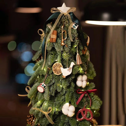 Aizulhomey Metal Christmas ornaments double-sided hand painted iron pendant christmas tree decoration gifts arts handicraft