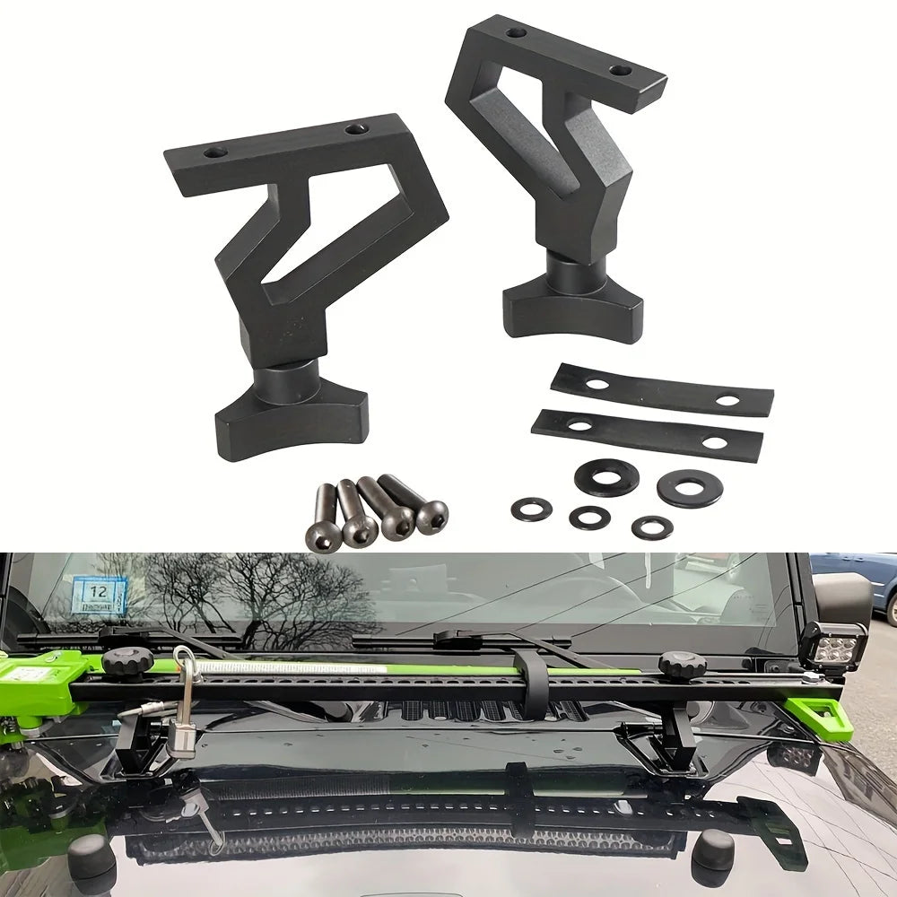 2pcs Adjustable Jack Mounting Bracket for Jeep Wrangler JK 07-18 Car Jack Tube Mount Bracket Black Easy Installation