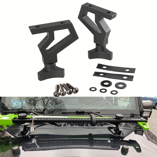 2pcs Adjustable Jack Mounting Bracket for Jeep Wrangler JK 07-18 Car Jack Tube Mount Bracket Black Easy Installation