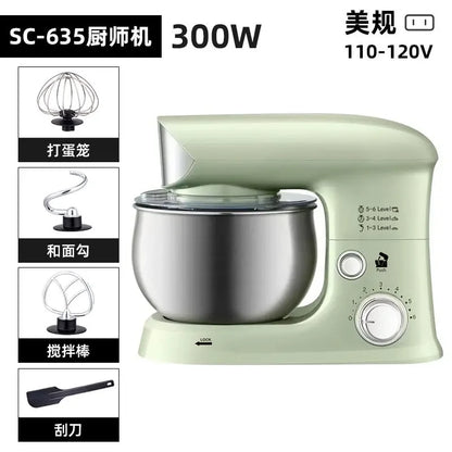 110V/220V Dragon Stand Mixer Small Household Multi-function Dough Kneader Cream Whisker Automatic WWW