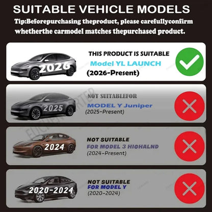 2 4 6 8 Pcs For Tesla New Model YL 2026 TPE Front Rear Door Sill Protector Threshold Strip Anti-kick Guard Panel Waterproof Pad
