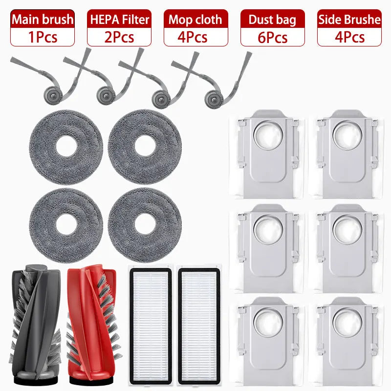 Fit For (Roborock Qrevo Edge / EdgeC / Edge S5A / 5V1 / Curv) Vacuum Parts Main Roller Side Brush Hepa Filter Mop Cloth Dust Bag