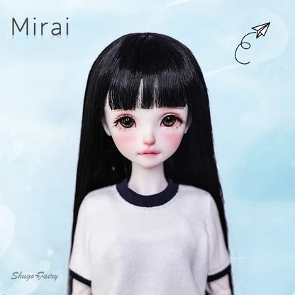 Shuga Fairy Mirai 1/5 BJD Doll Ruoguan Body Long Black Hair Swimmer Facial Features Of Juvenile Sense Resin Joint Doll