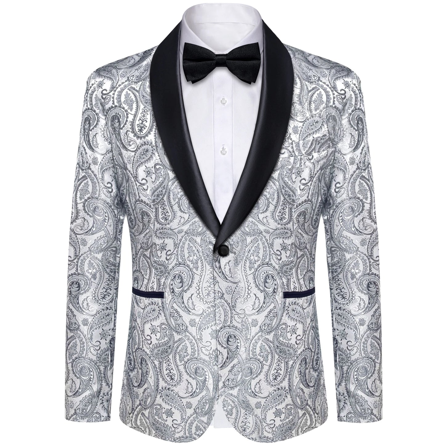 Men's Suits Blazer Green Red Silver Color Paisley Luxury Wedding Prom Business Banquet Suit Coat Men Clothing Jacket