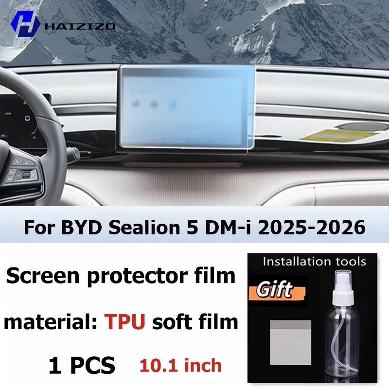 For BYD Sealion 5 DM-i 2025-2026 interior Matte Screen Protector console GPS Navigation LCD screene TPU film Scratch resistant