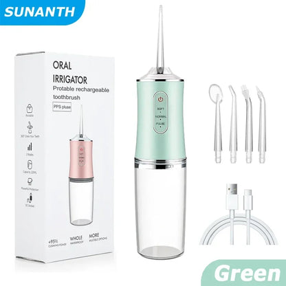 Cordless Water Flosser, Professional Portable Rechargeable Oral Irrigator IPX7 Waterproof with 3 Modes Teeth Cleaning Tool