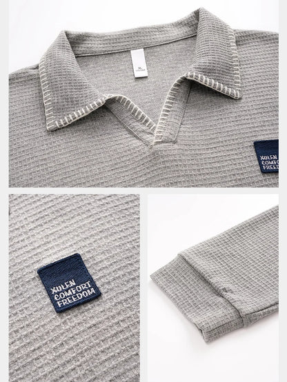 100% Pure Cotton Sleepwear Long Sleeve Collared Casual Home Clothes Set for Men Spring Autumn Seasonal Comfortable Leisure Ou...