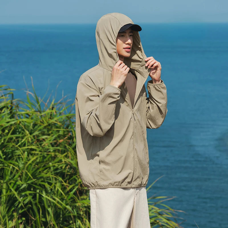 Semir Mens UV Jacket 2026 Hooded Cool Feeling Tops Couple Style Regular Shoulder Casual Fashion Soft Daily Wear