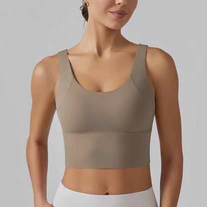 Yoga Bra Underwear Women Summer Shockproof Bra Beautiful Back Sports Running External Wear Training Fitness Yoga Tank Top Bra