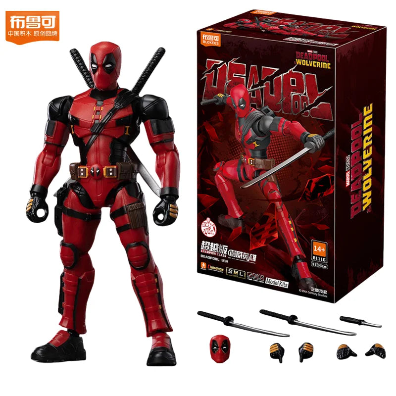 Blokees Deadpool 3 Wolverine Action Figures Spider-Man Movie Version Deadpool & Friend Series Collections Figures Adult Gift