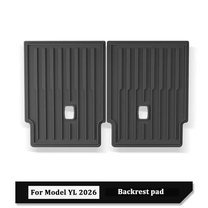 Front Rear Trunk Mat For Tesla Model YL Six Seat TPE Seat Backrest Anti-Kick Mat Trunk Tailgate Pad All-Weather Cargo Liner Pads