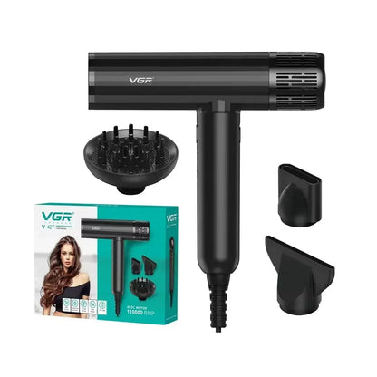 VGR Hair Dryer Professional Brushless Motor Barber Hair Dryer Machine 110000 RPM Air Blower Negative Ion Hair Salon Dryer V-427