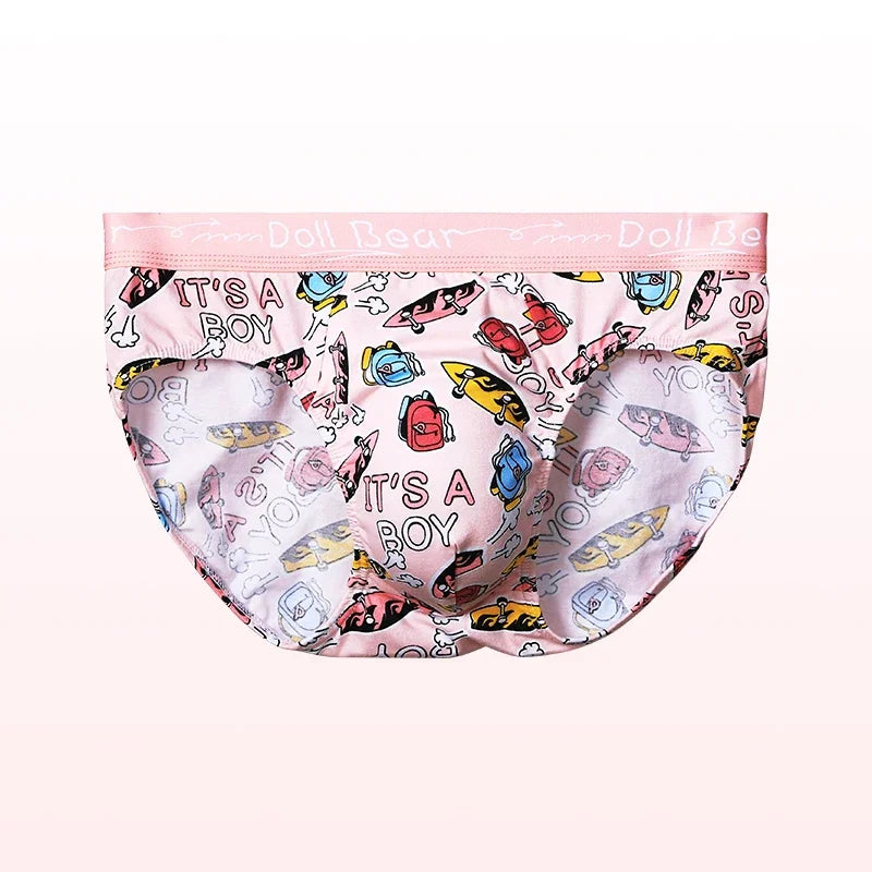 5PCS Men's pure cotton underwear. Men's antibacterial briefs with a personalized, comfortable and breathable design