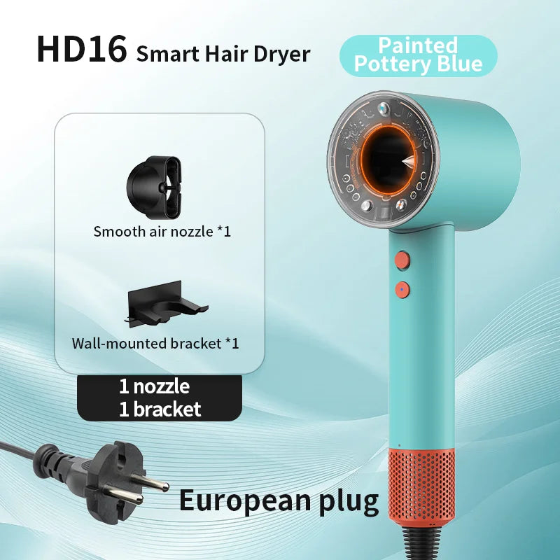 Hair Dryer with Negative Ions for Hair Care, Silent, Fast Drying, Temperature Control, High-Speed, Huaqiangbei Strong Wind Hd16 Hair Dryer