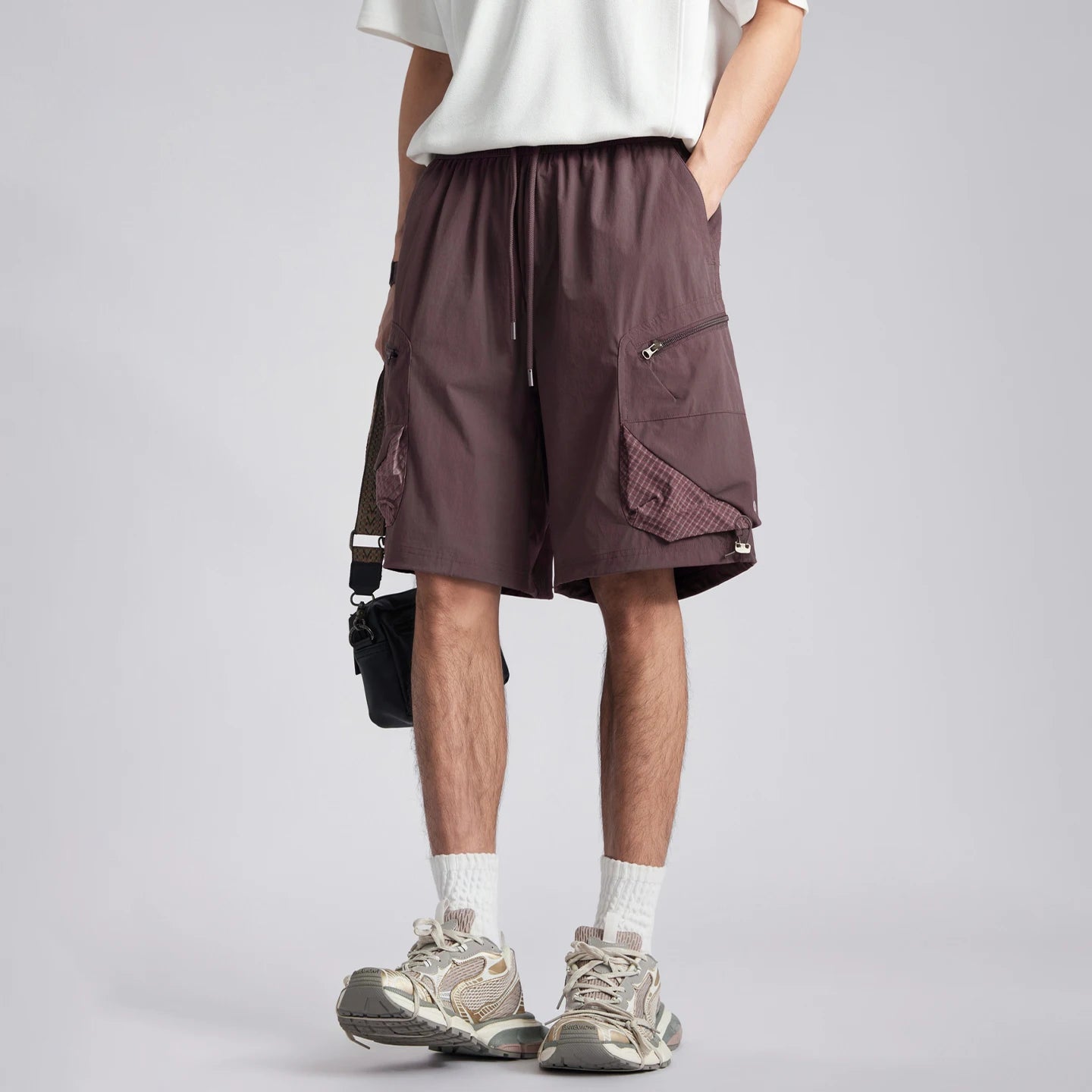 Fashion Men Quick Dry Breathable Outdoor Cargo Shorts 2026 Summer Loose Multi Pocket Retro Casual Commute Five Points Shorts
