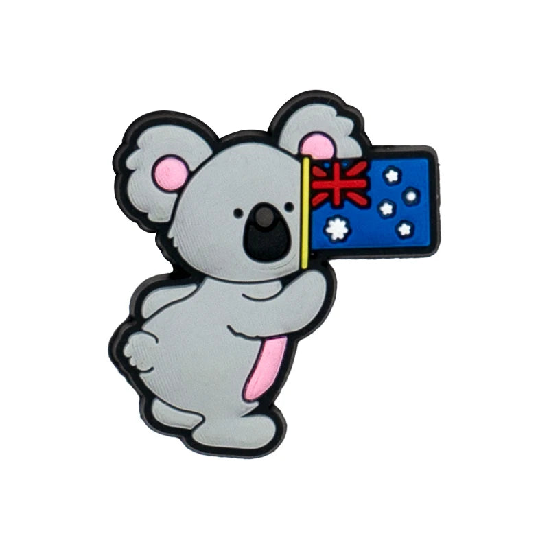 1/50/90pcs Australia Style Shoe Accessories Charms Koala Kangaroo Shoe Decoration for Sandals Food Fits All Clogs Kids Gift