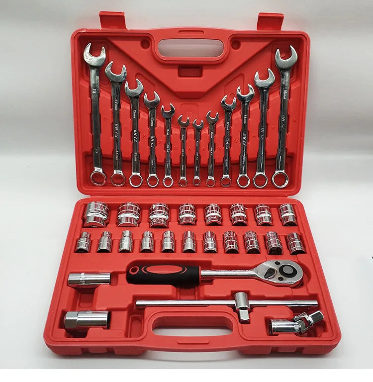 SNJUE Car Repair Tool Set Socket Box Toolbox Kit Emergency Vehicle Tools for Onboard Car Maintenance High Quality Durable Tools
